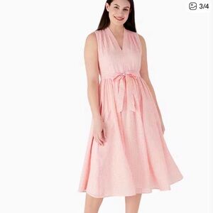 Pink Gingham Sleeveless Dress